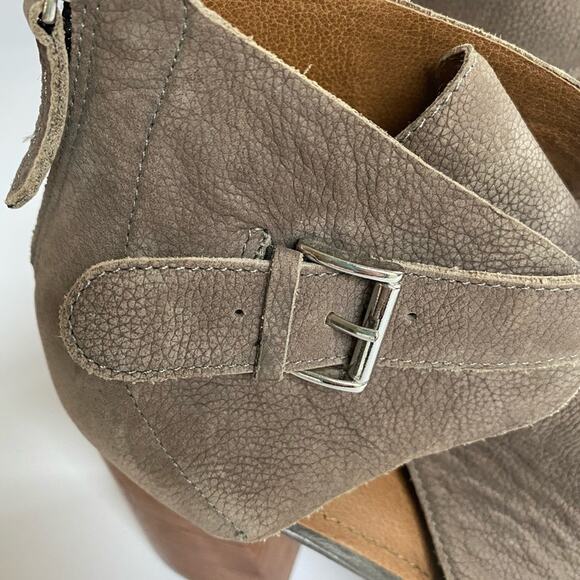 14th & Union Block Heel Peep Toe Bootie Size 9 Boho Academia Classic - Picture 4 of 9